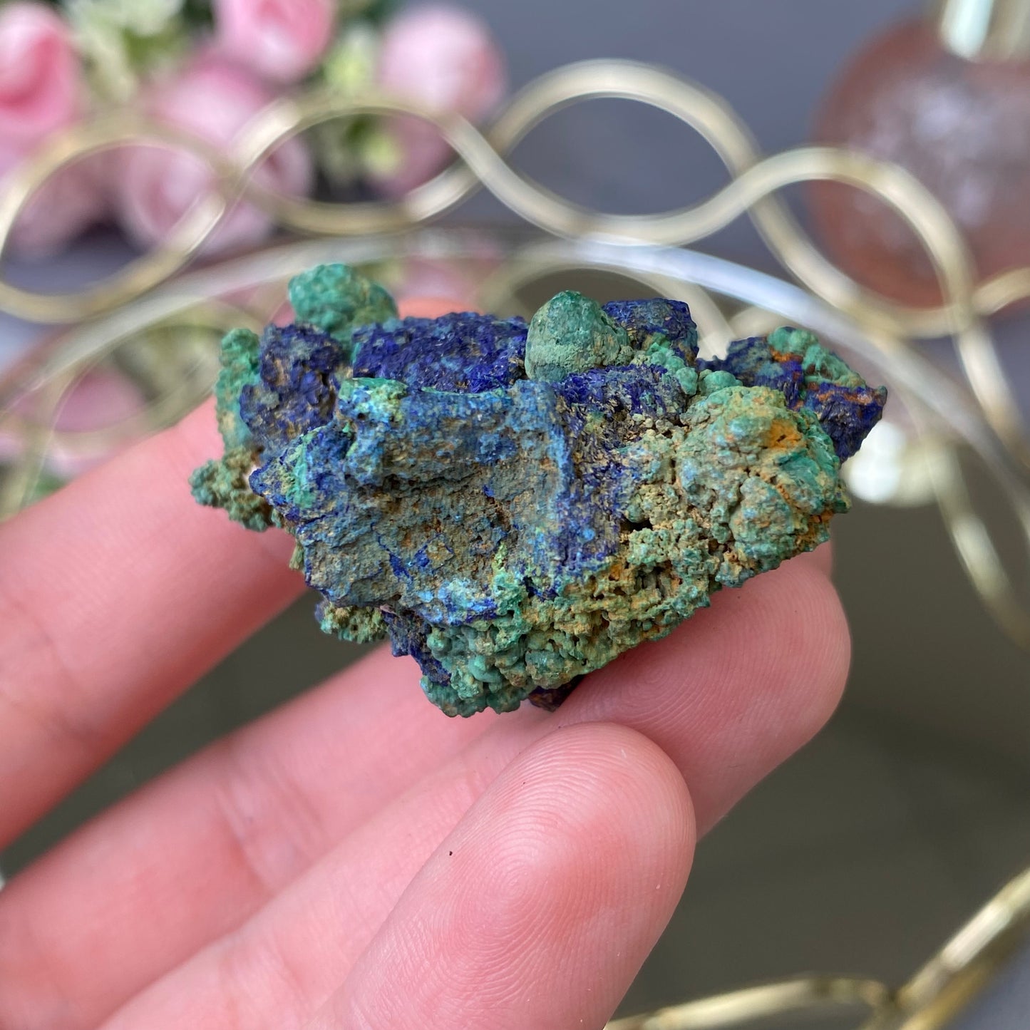 Natural raw Azurite Malachite 35g.