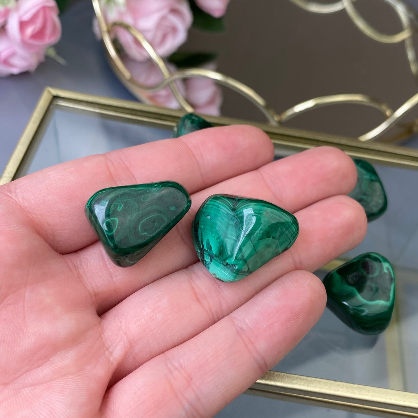 Natural polished Malachite (1pc.)