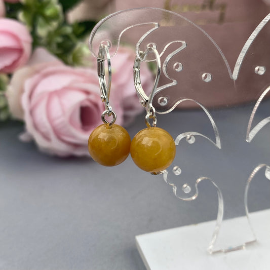 Jadeite earrings (Jadeite, 10mm (g))
