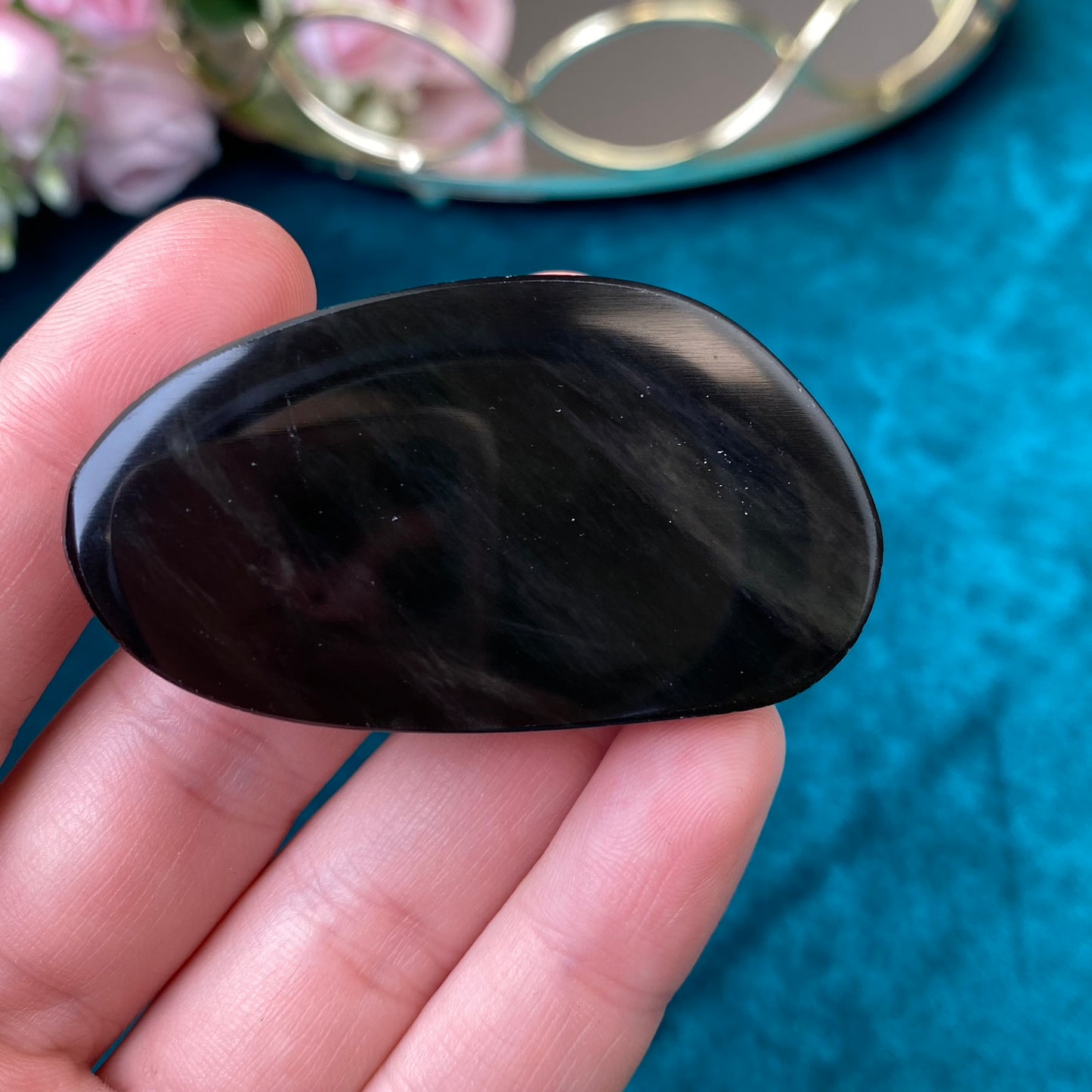 Obsidiāns 38g. (slīpēts no vienas puses)