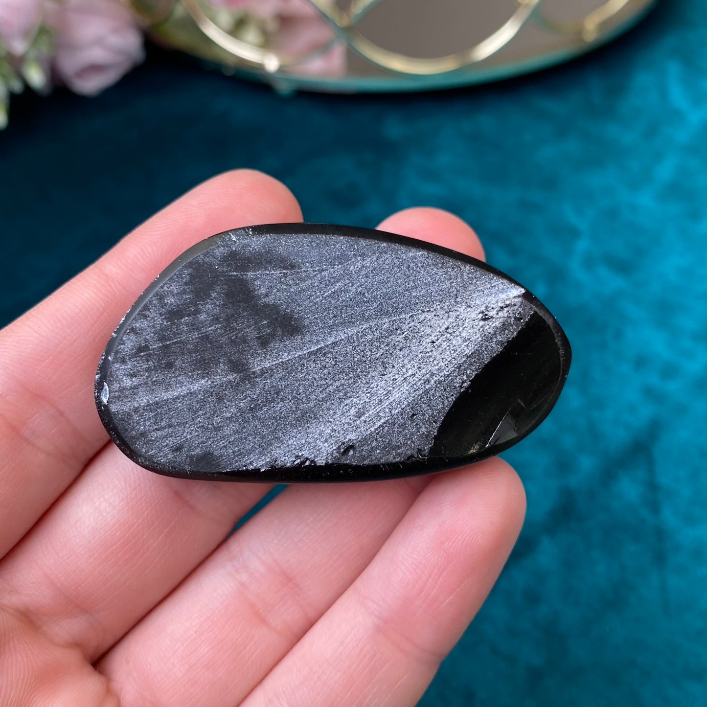 Obsidiāns 38g. (slīpēts no vienas puses)