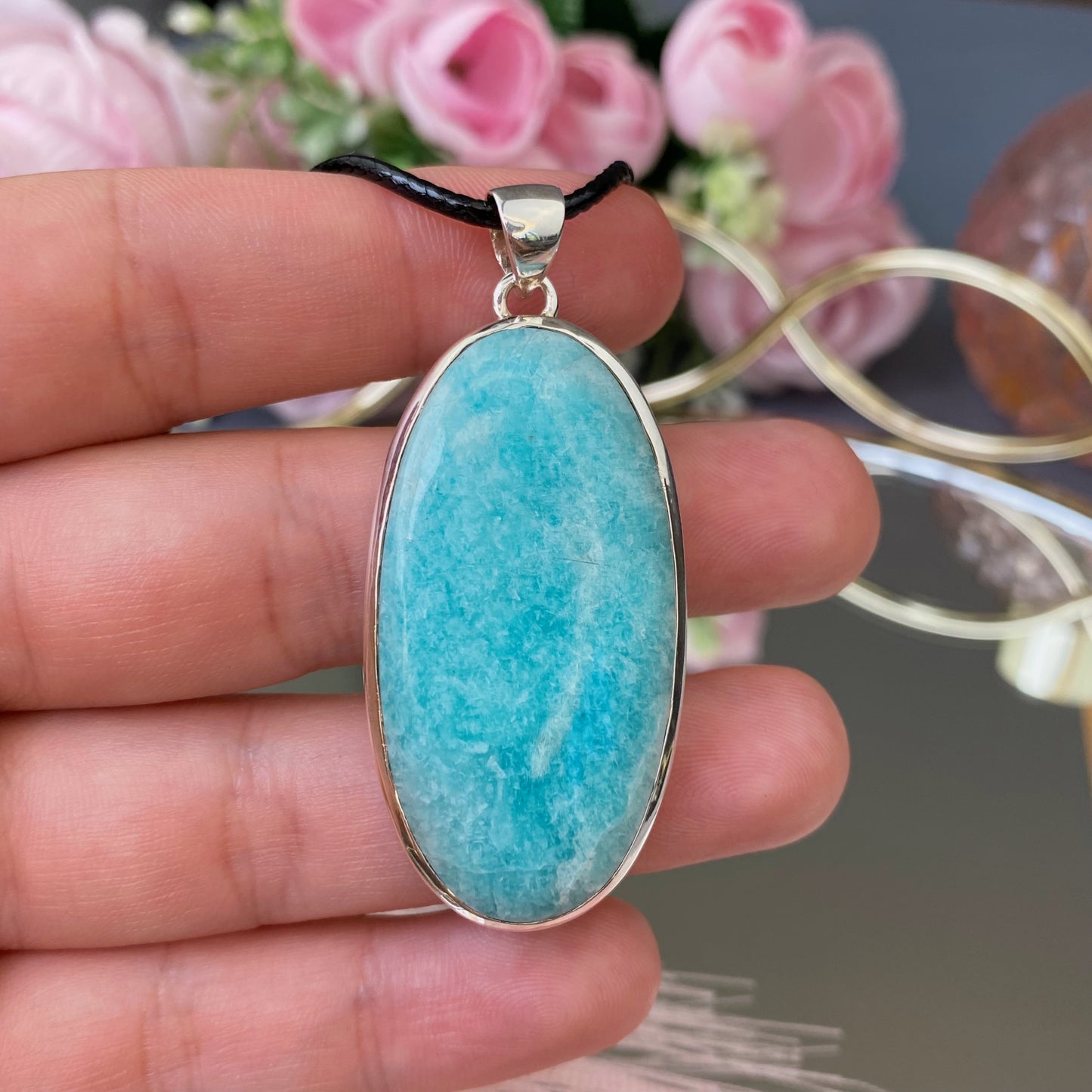 Amazonite silver 925 pendant