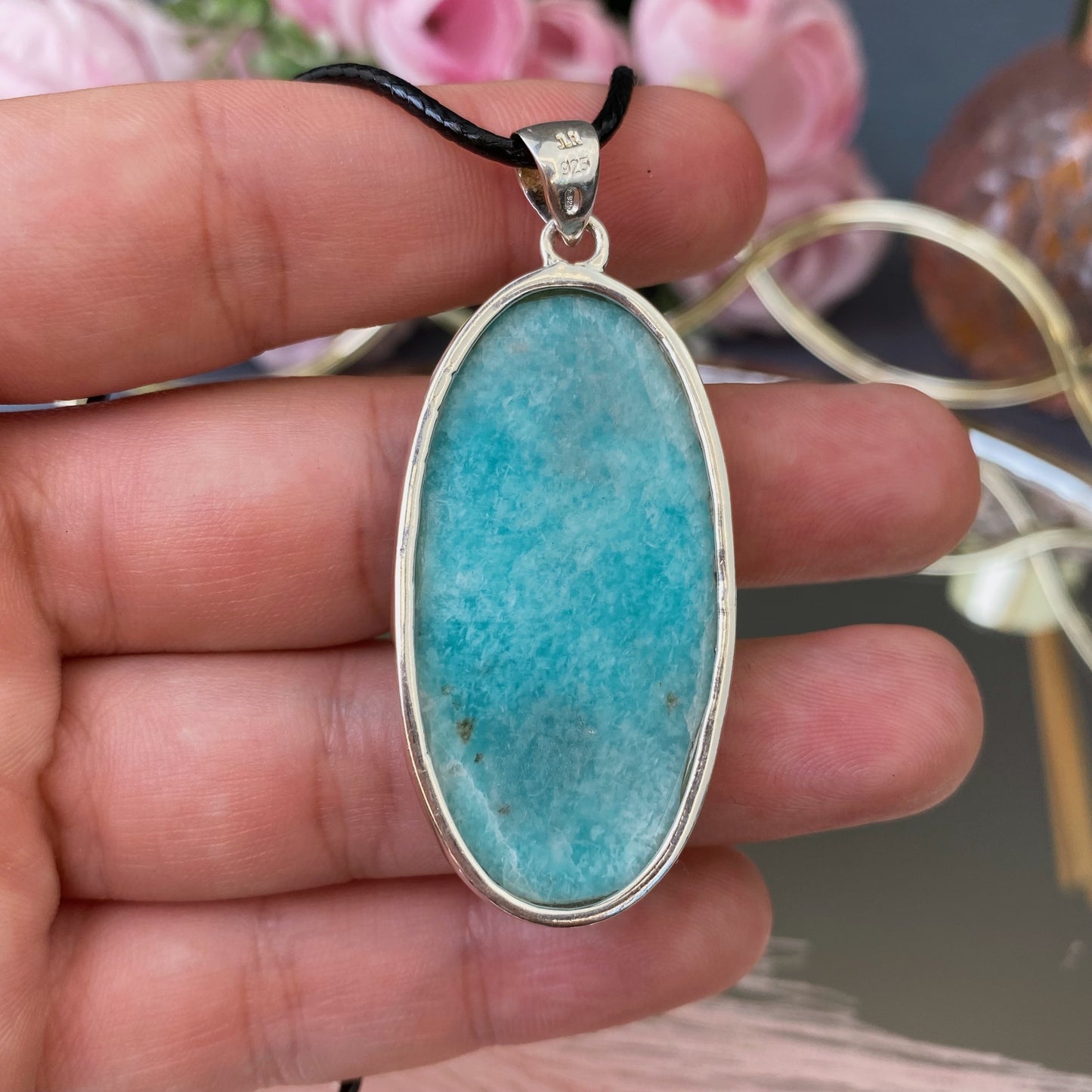 Amazonite silver 925 pendant