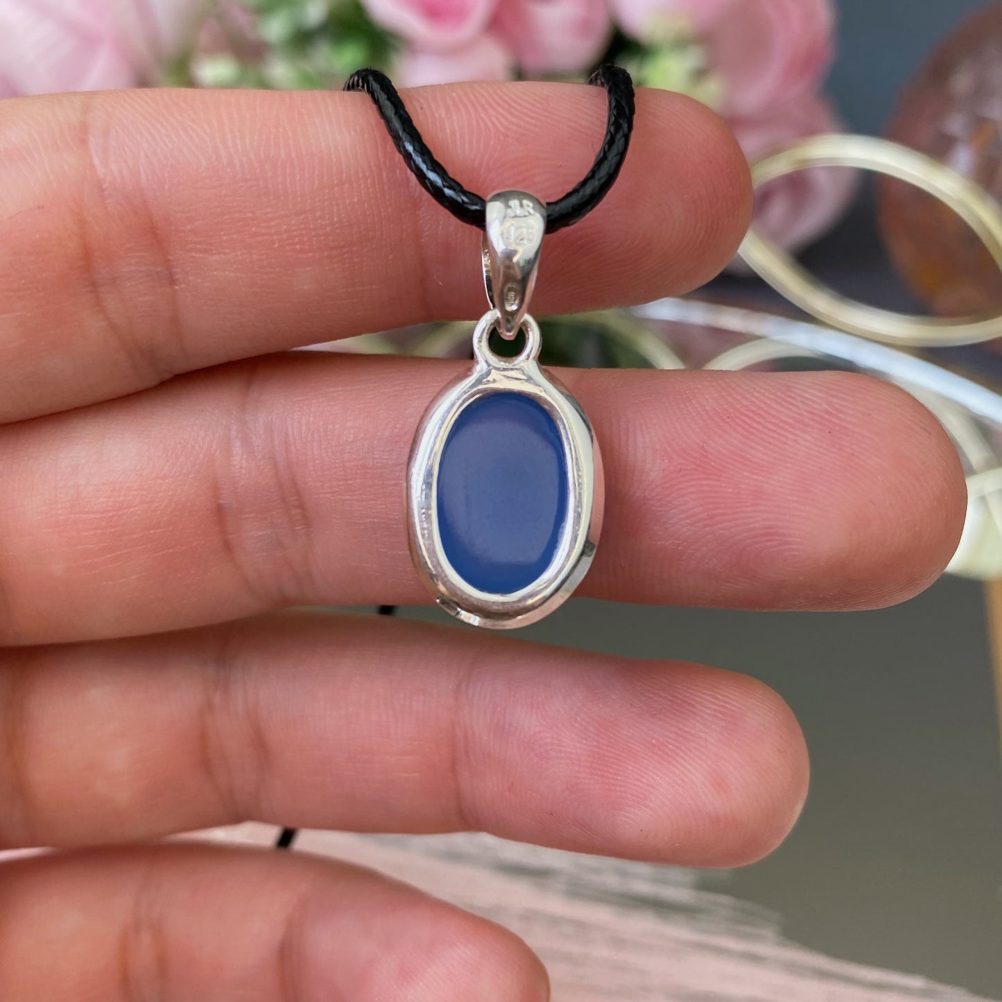 Chalcedony silver 925 pendant