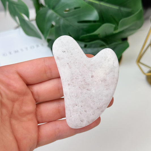 Baltā Kvarca Gua sha (Baltais Kvarcs)