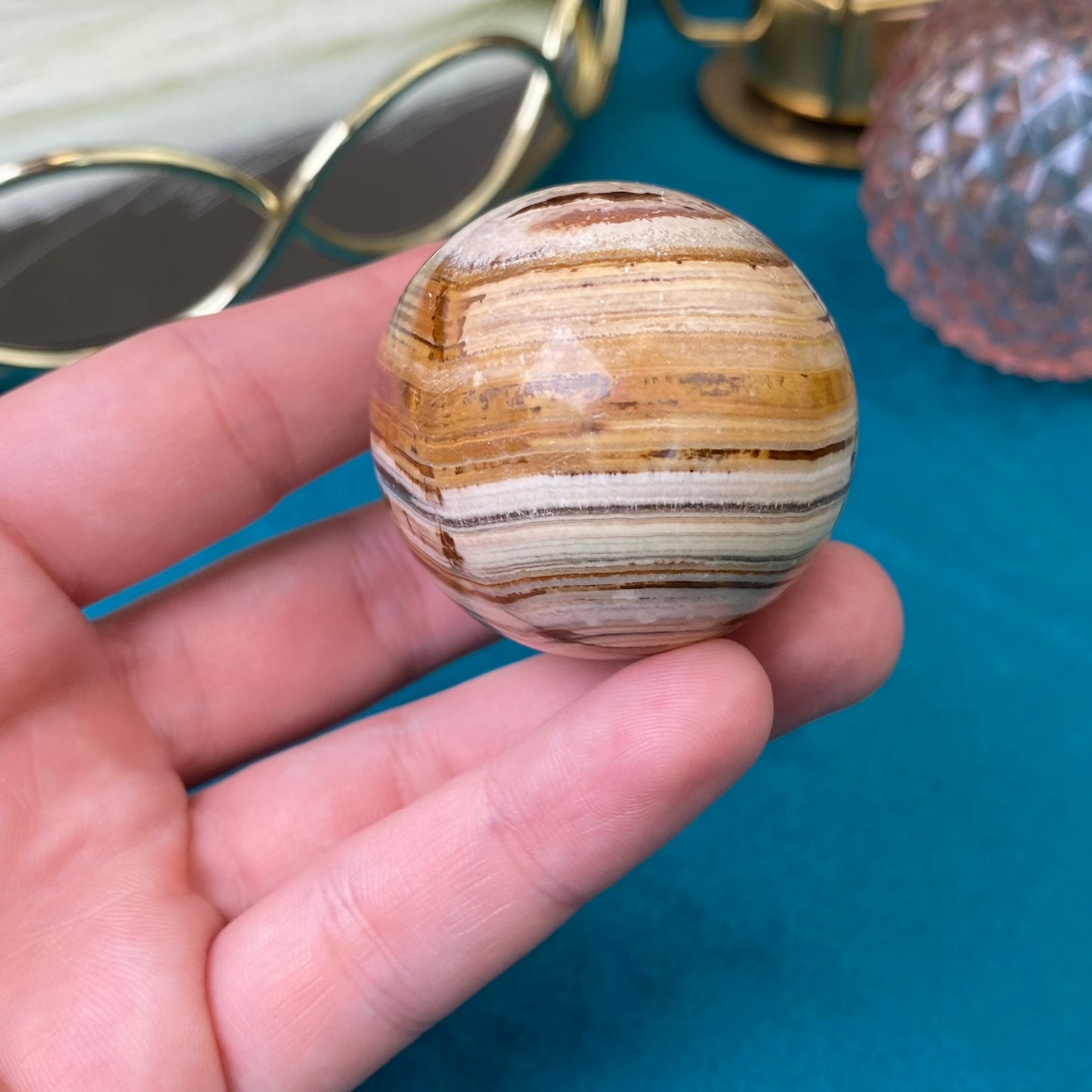 Marble Onyx sphere (Marble Onikss, 3.5cm)