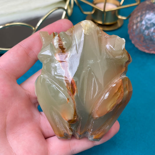 Natural Marble Onyx frog (Marble Onyx)