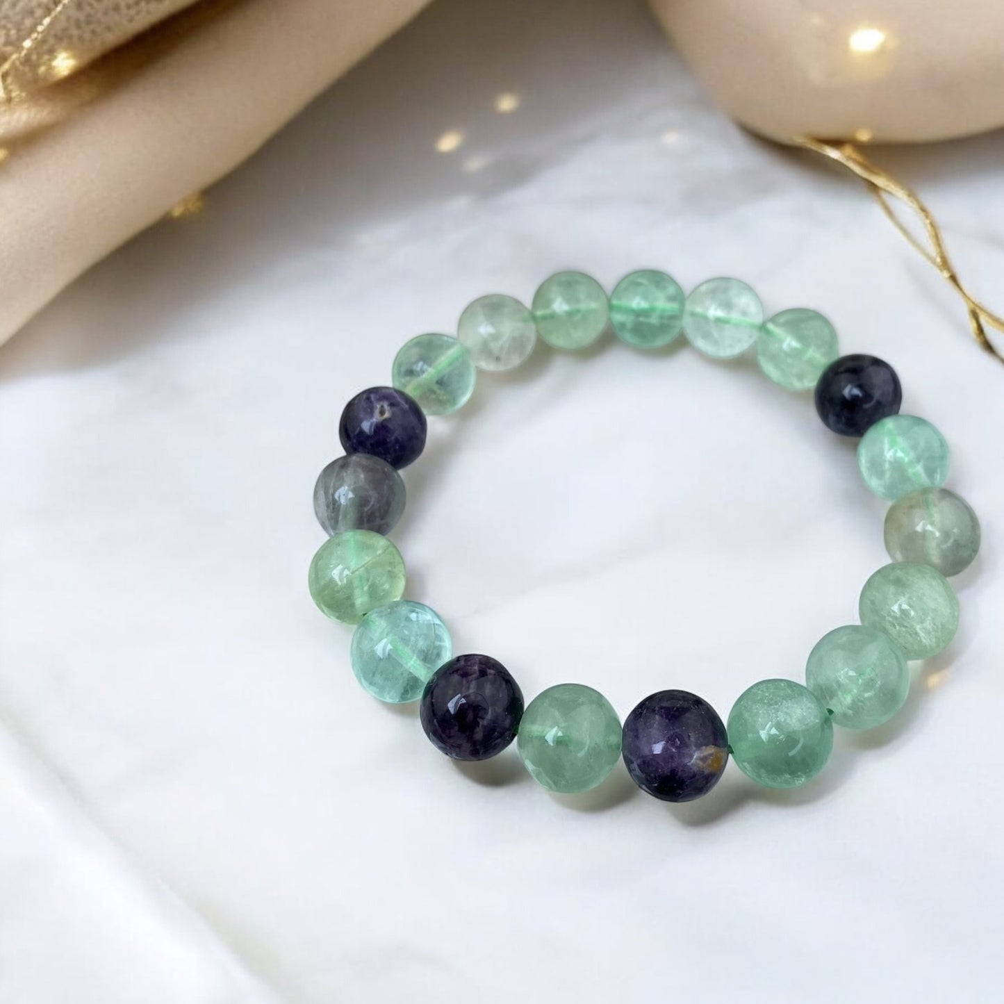 Fluorīta rokassprādze (Fluorīts 10mm)