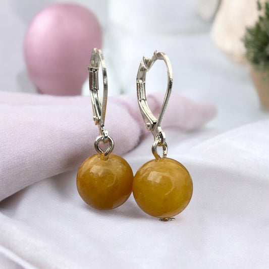 Jadeite earrings (Jadeite, 10mm (g))