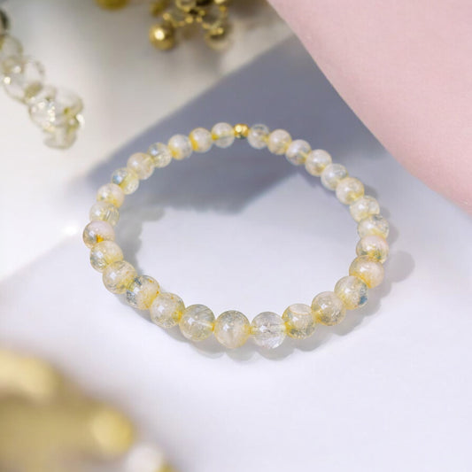 Citrīna rokassprādze (Citrīns tonēts, 6mm. Pozitīvai enerģijai, pašpārliecinātībai un naudai.)