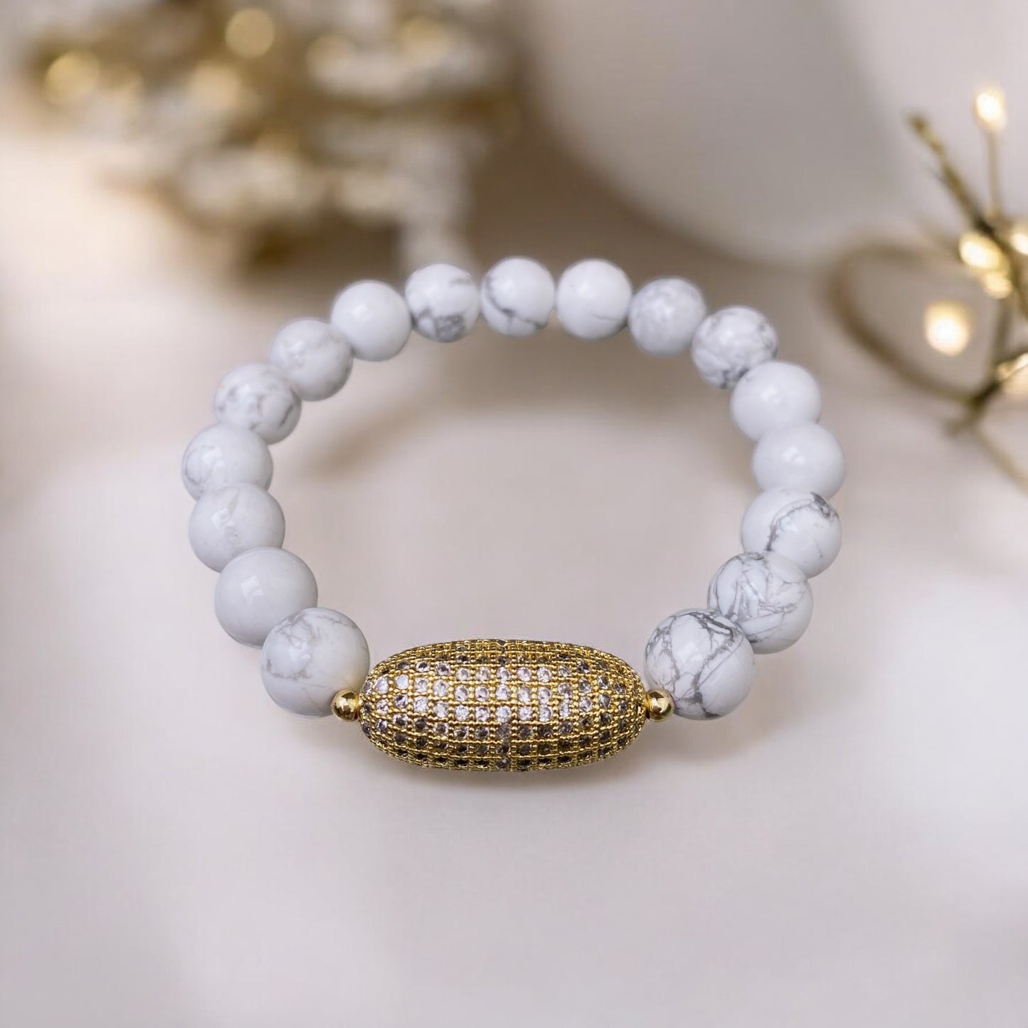 Hovlīta rokassprādze (Hovlīts, 10mm. Mieram, harmonijai un prātam.)