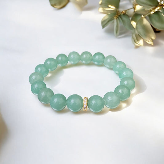 Avanturīna rokassprādze (Avanturīns, 10mm. Mīlestībai, naudai un labam garstāvoklim.)