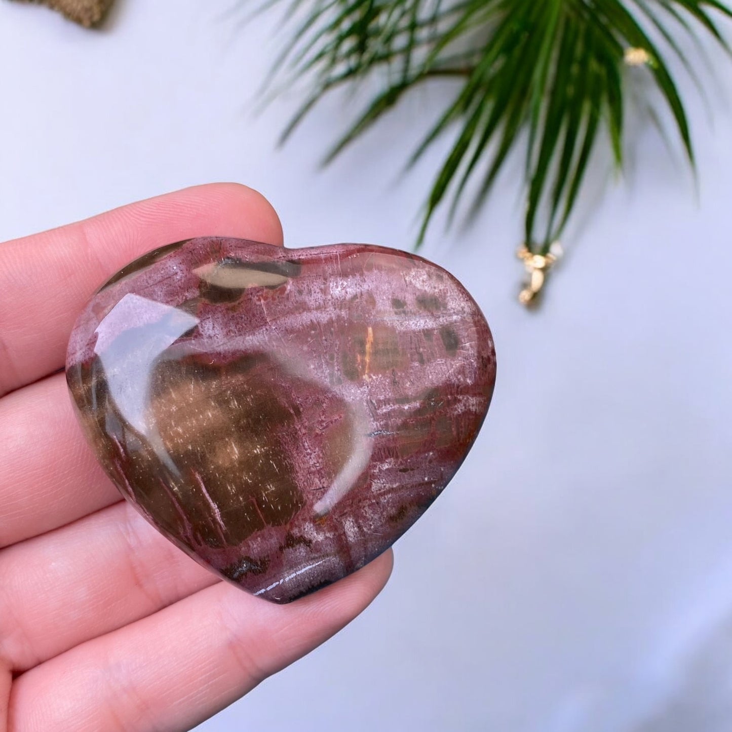 Pārakmeņota koka sirds 63g.