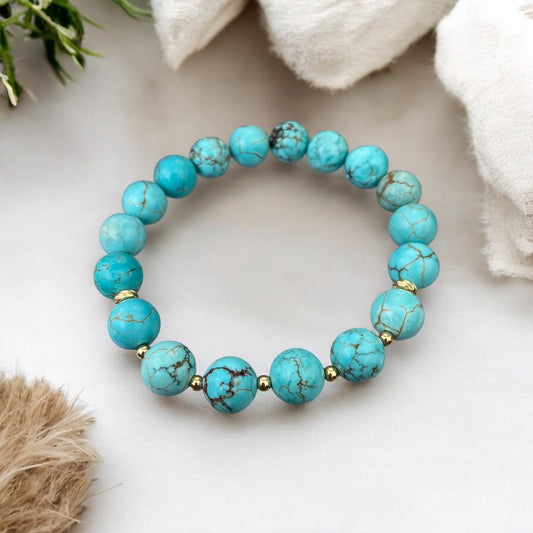 Magnezīta rokassprādze ( Magnezīts tonēts, 10mm)