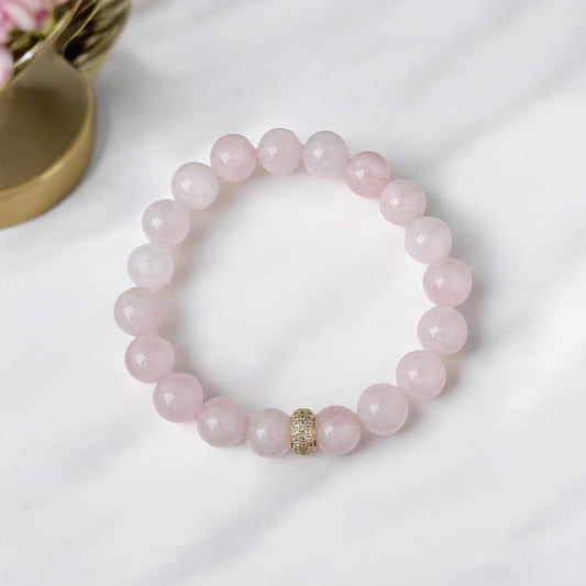 Rozā Kvarca aproce (Rozā Kvarcs, 10mm)