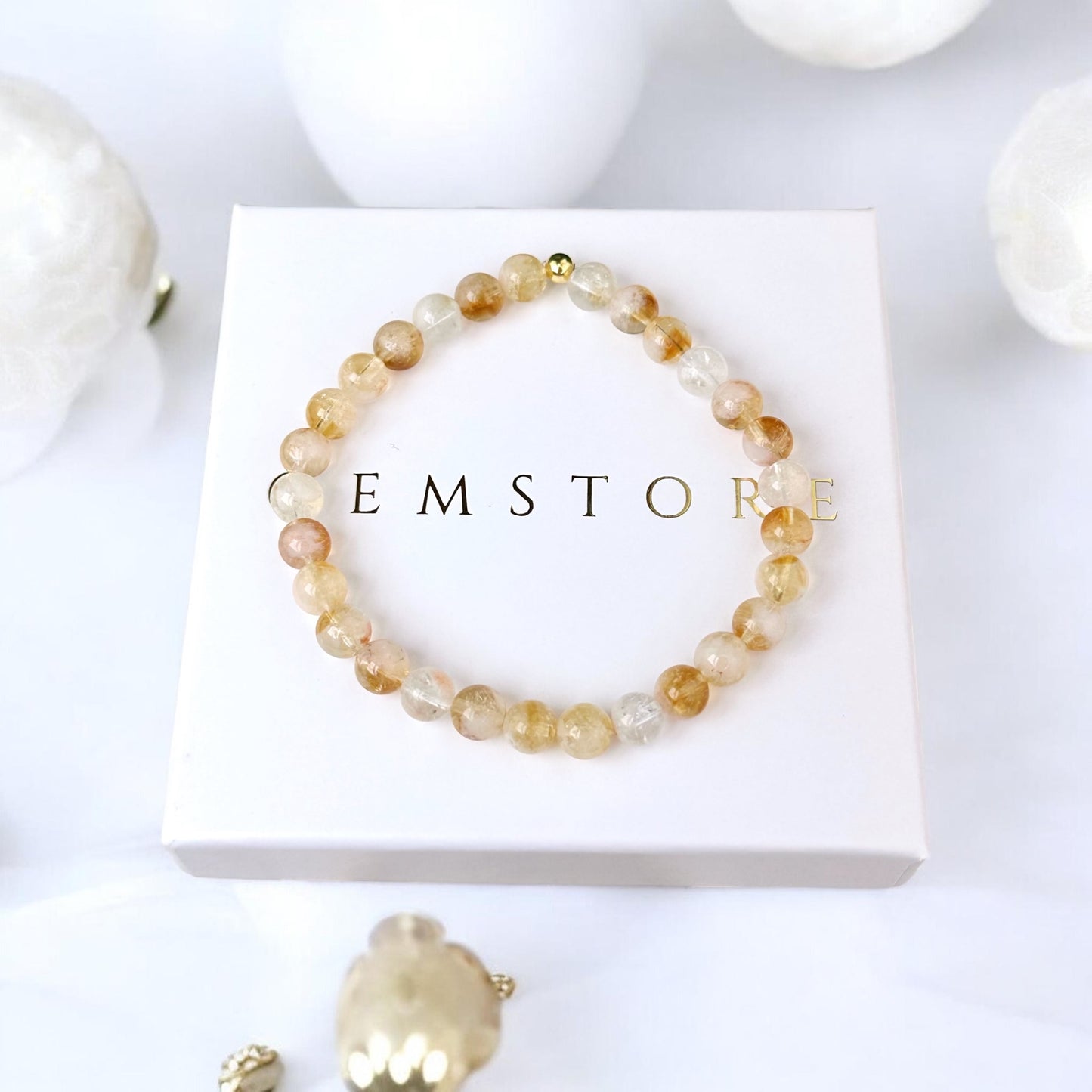 Citrīna rokassprādze (Citrīns, 6mm. Pozitīvai enerģijai, veiksmei un labklājībai.)