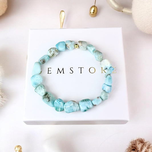 Larimāra rokassprādze (Larimārs. Mieram, harmonijai un drosmei.)