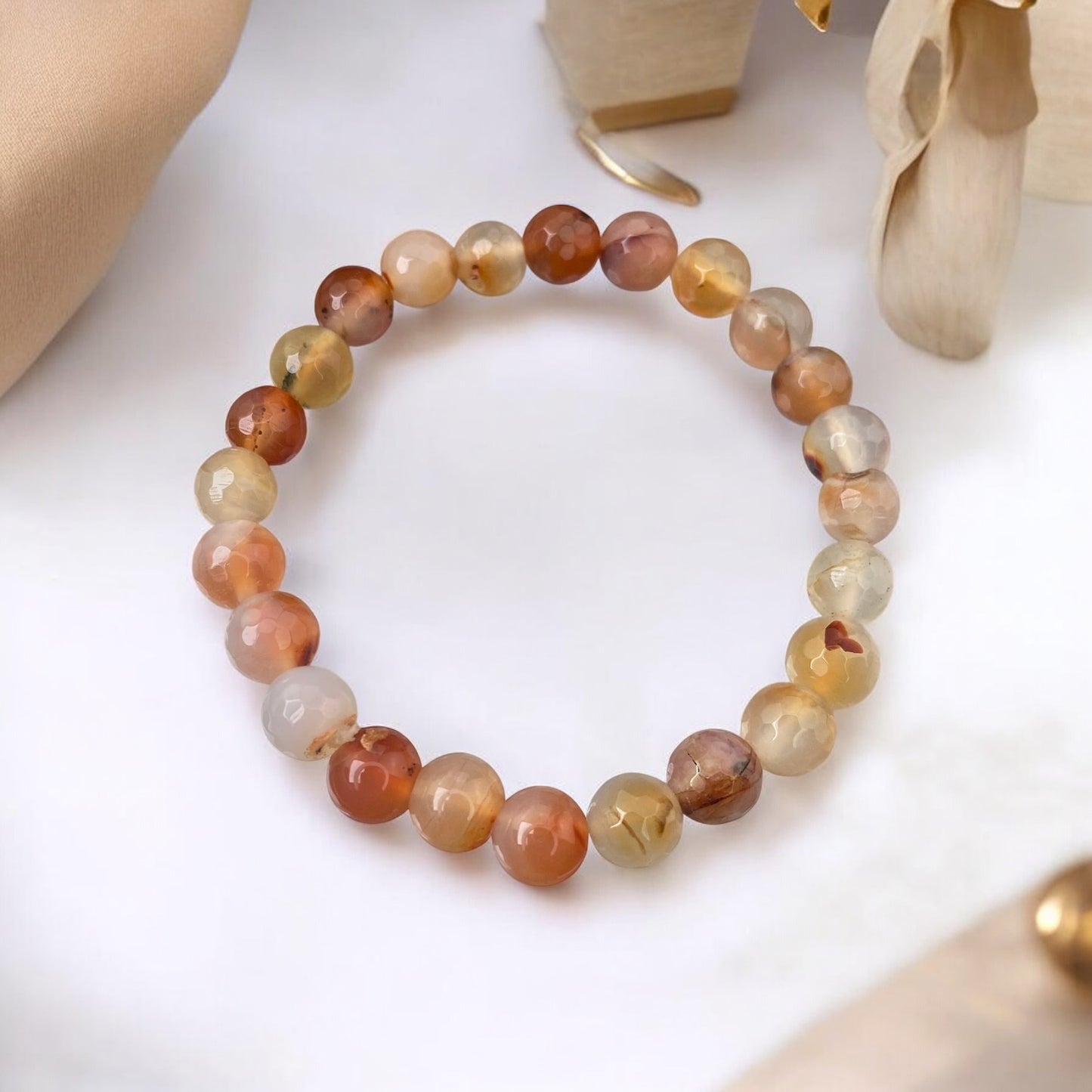 Ahāta rokassprādze (Ahāts 8mm, slīpēta forma (t)