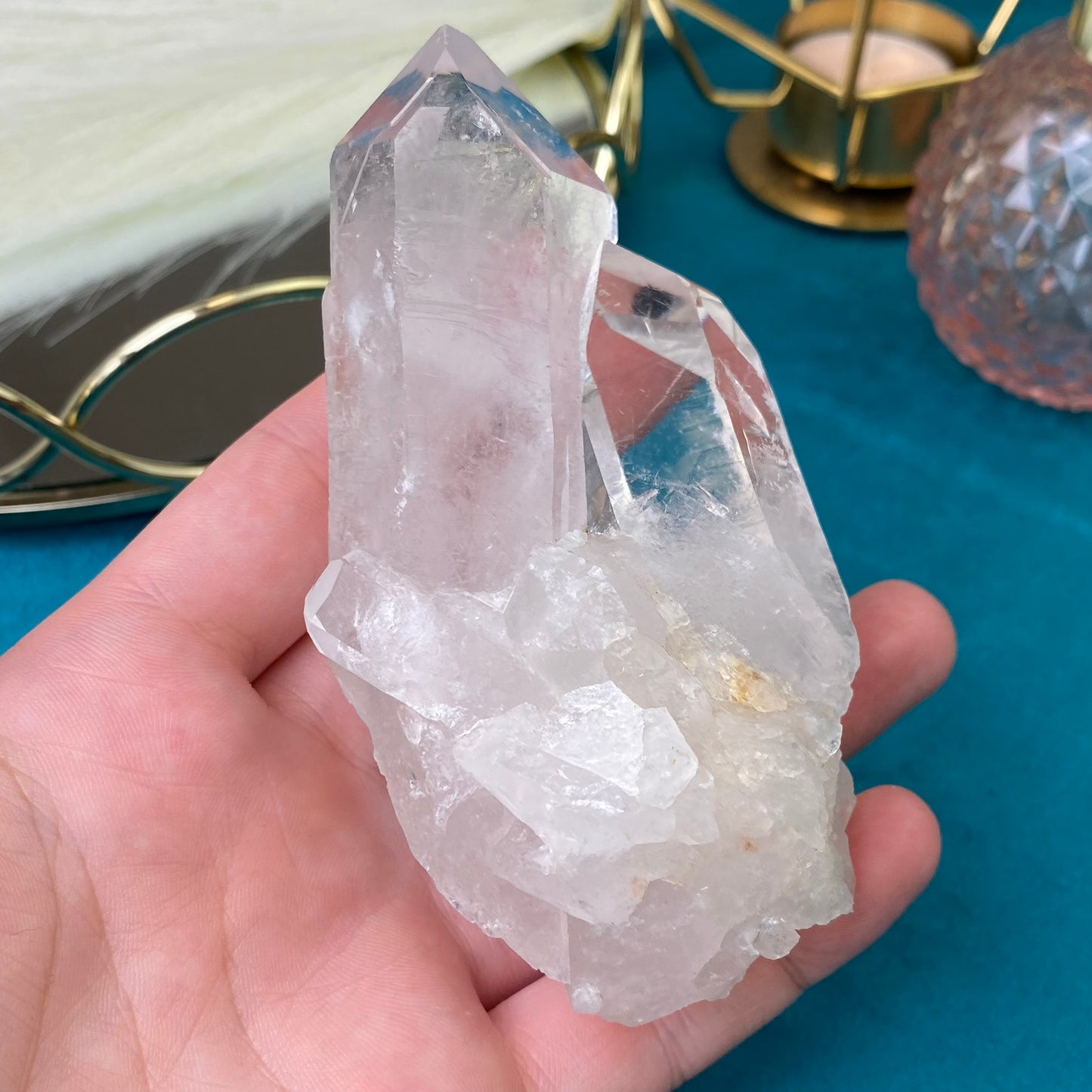 Natural raw Clear Quartz druse 276g.