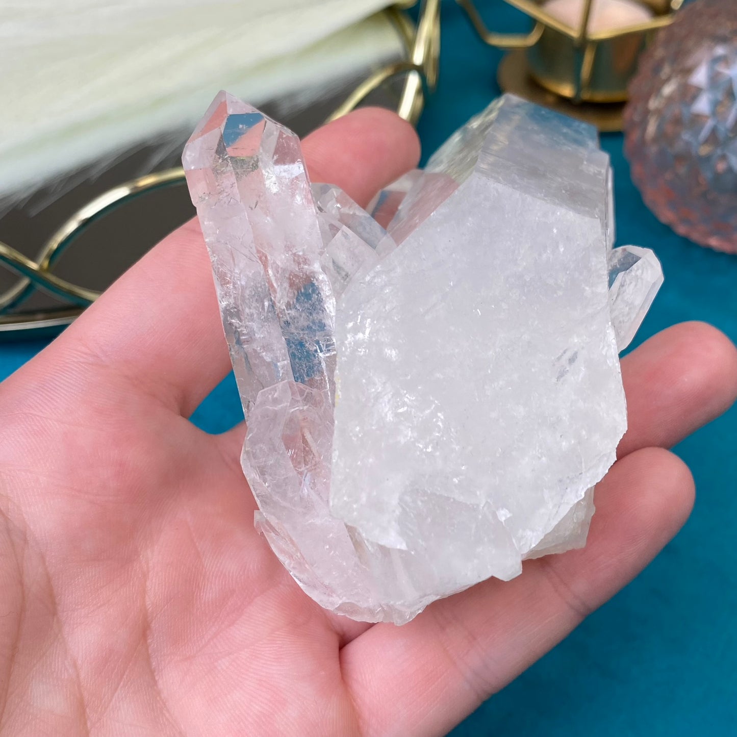 Natural raw Clear Quartz druse 276g.