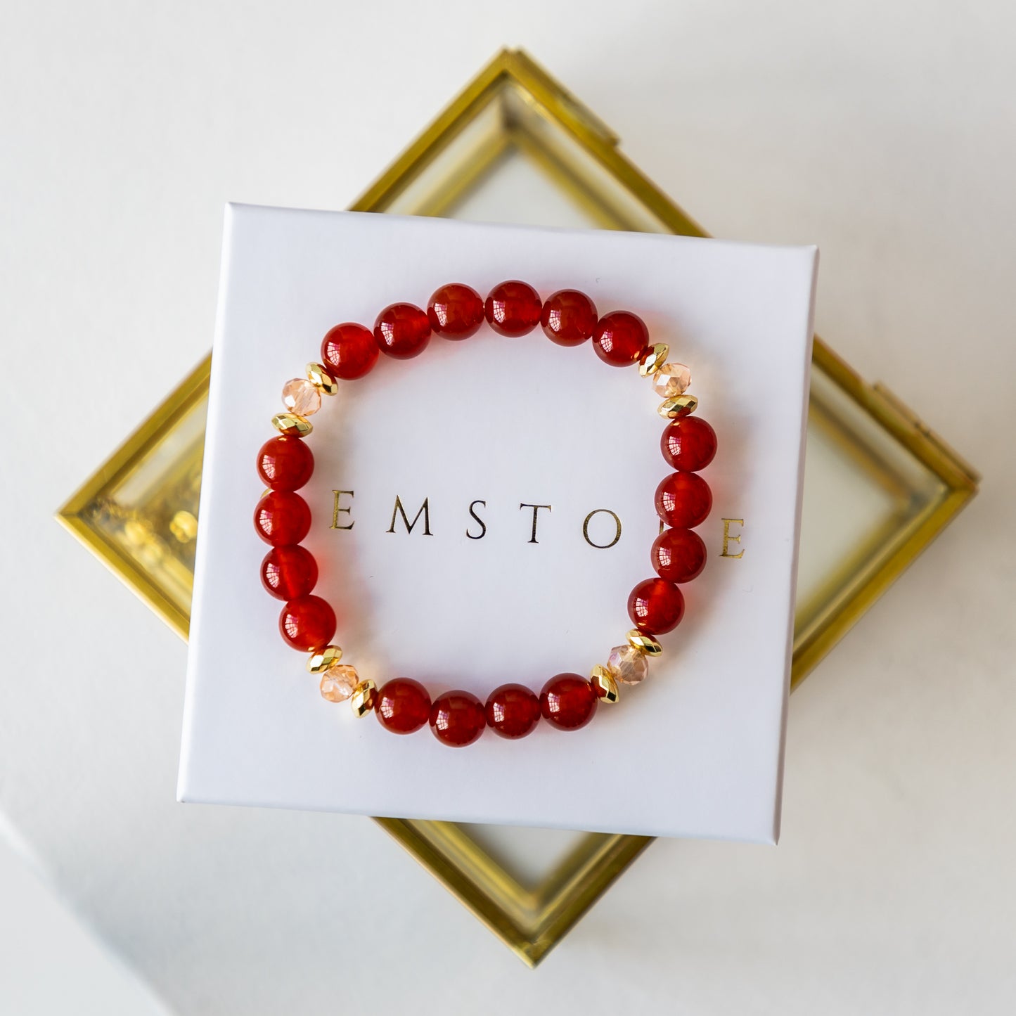 Carnelian bracelet (Carnelian, 8mm.For love, health and career.)