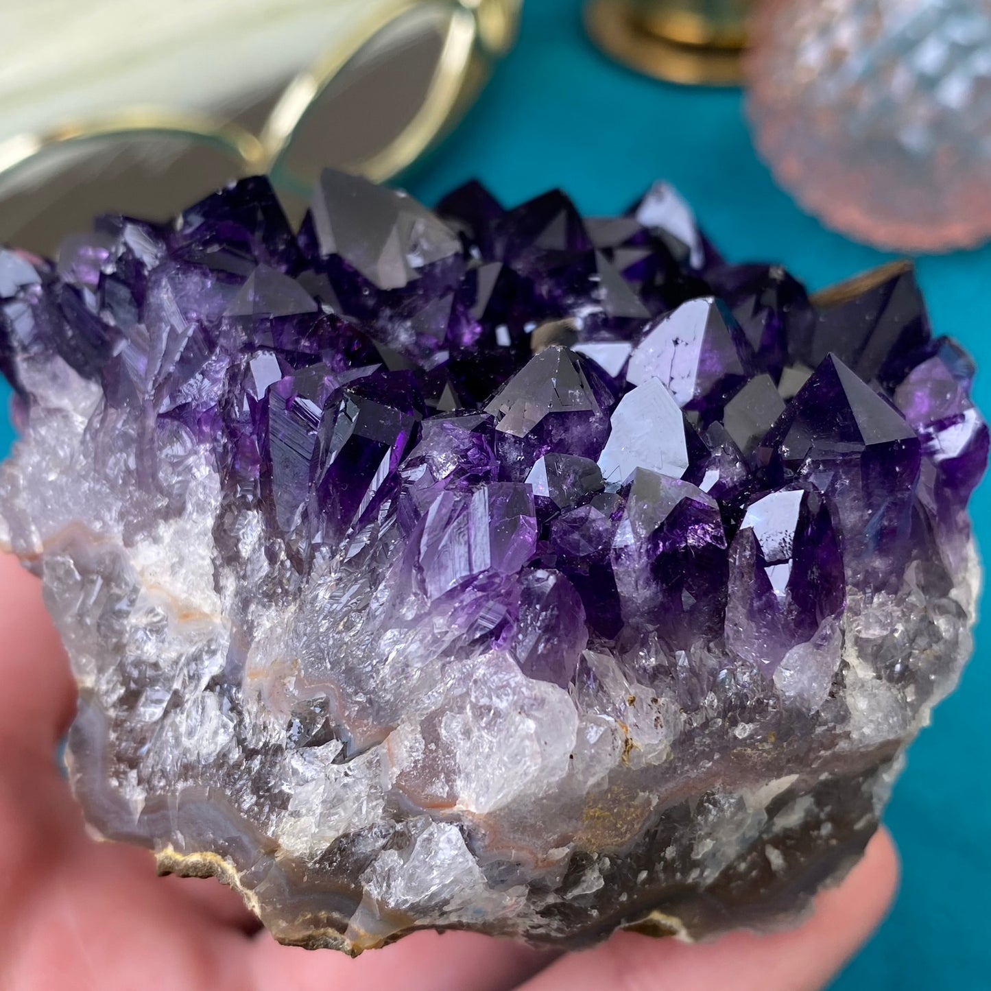 Natural raw Amethyst druse/cluster (High Quality,Uruguay,462g.)