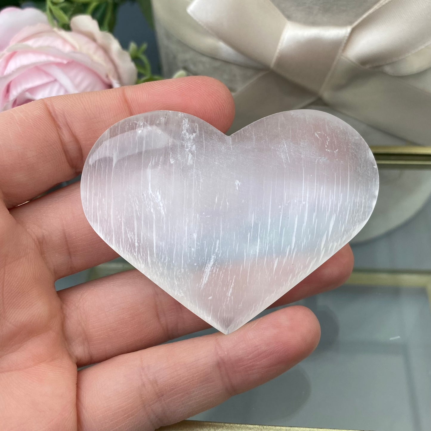 Selenite Heart (Selenite)