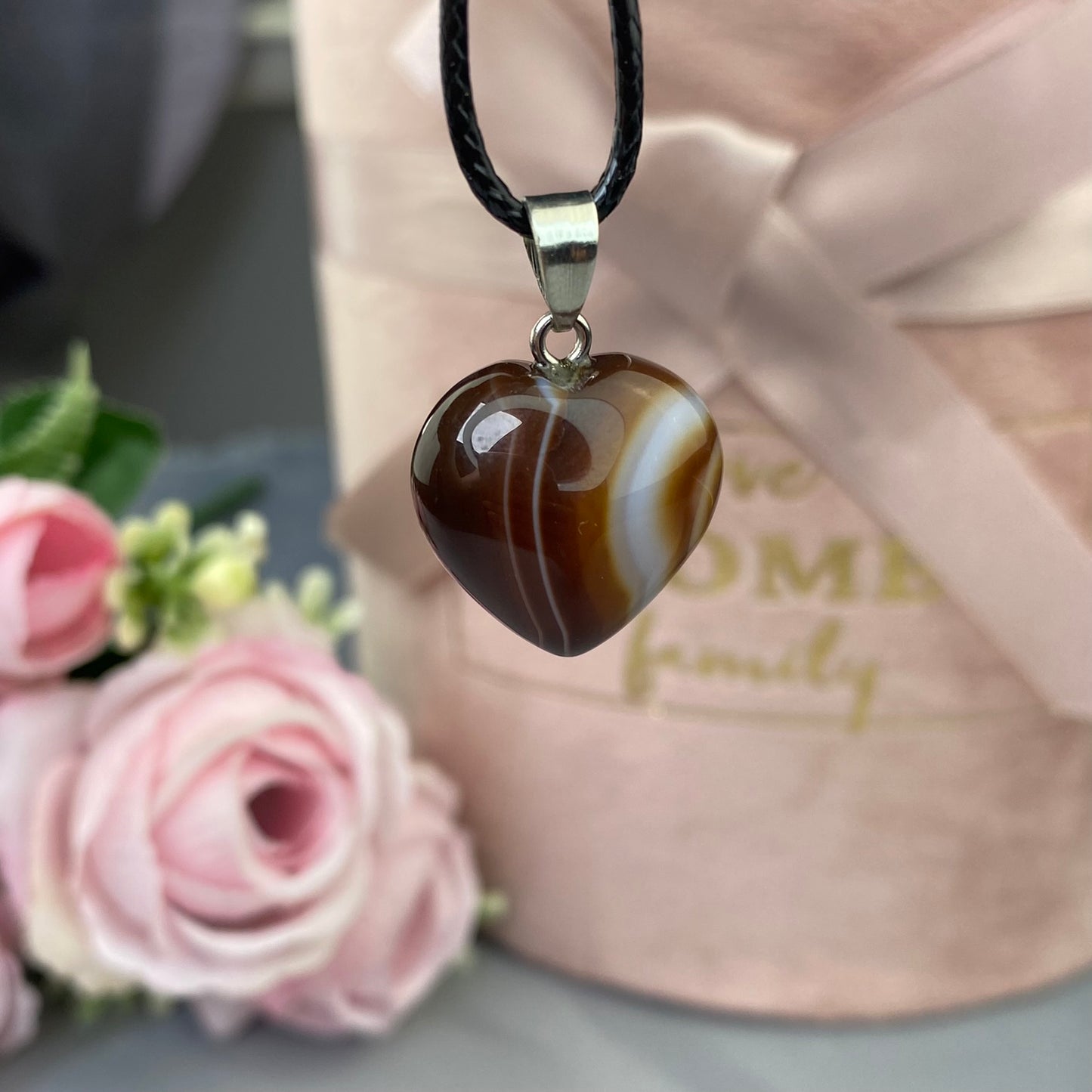 Agate pendant (Heart)