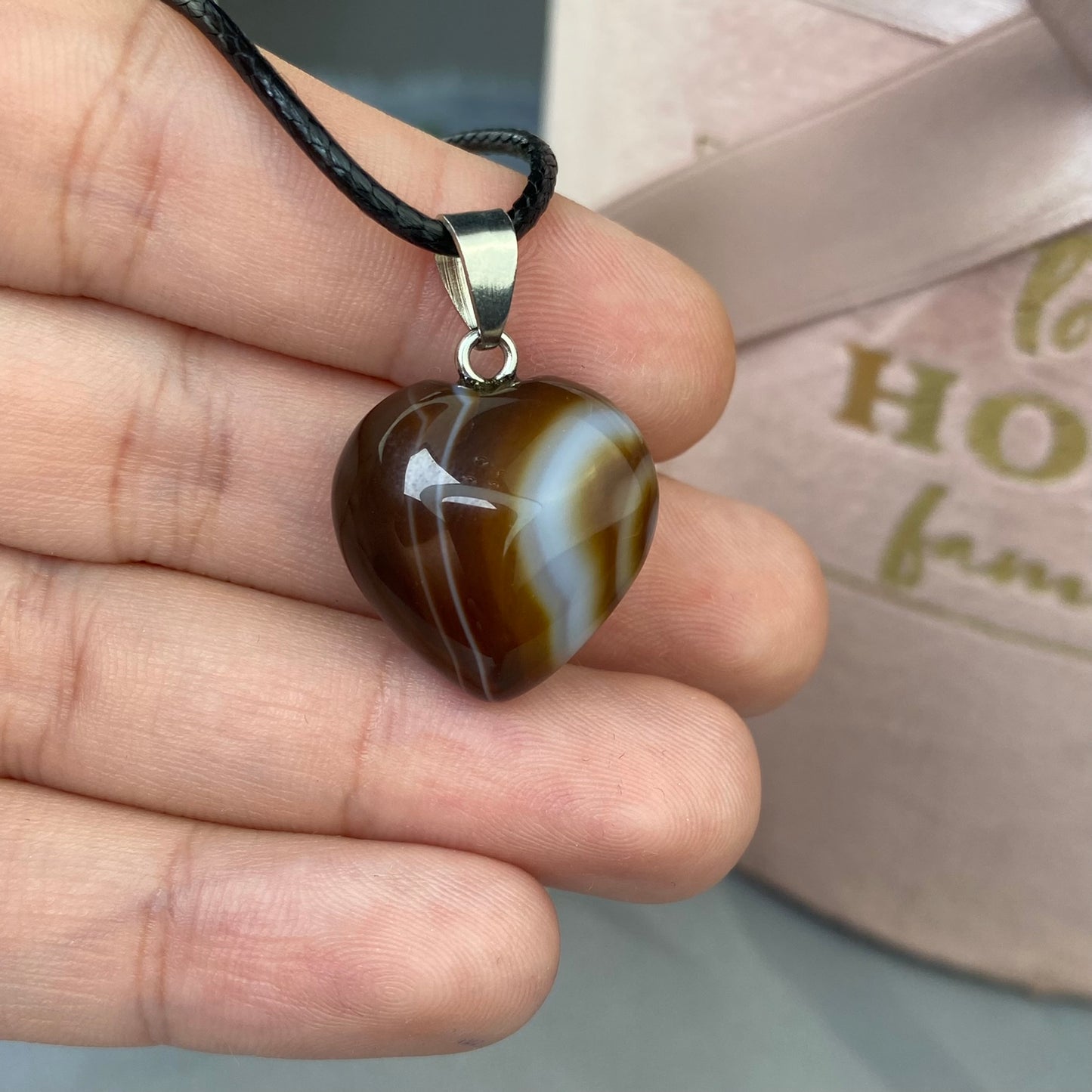 Agate pendant (Heart)