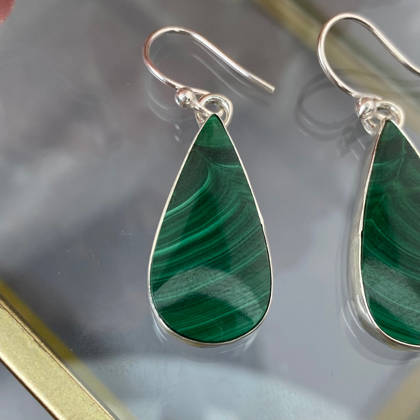 Malachite earrings (Malachite)