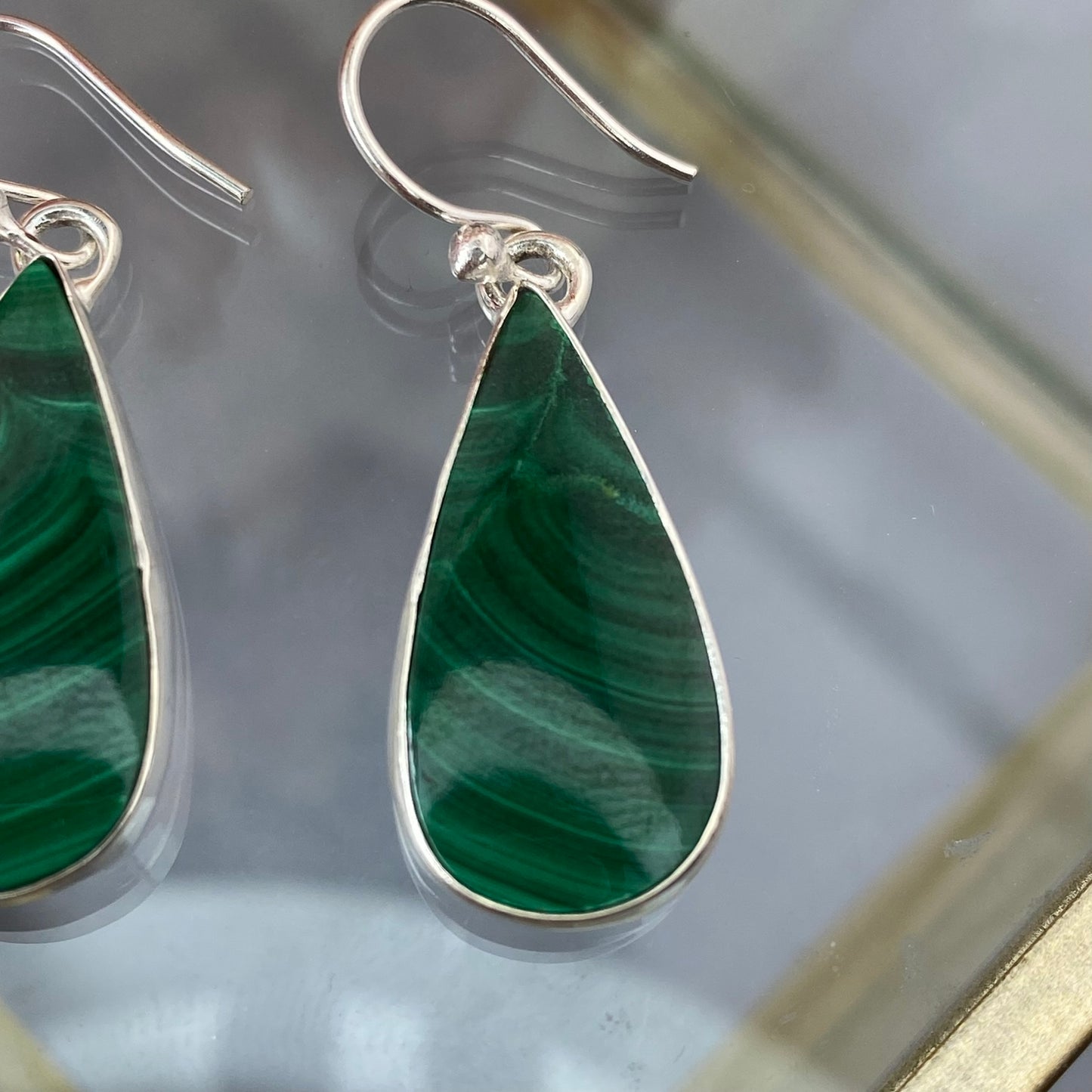 Malachite earrings (Malachite)