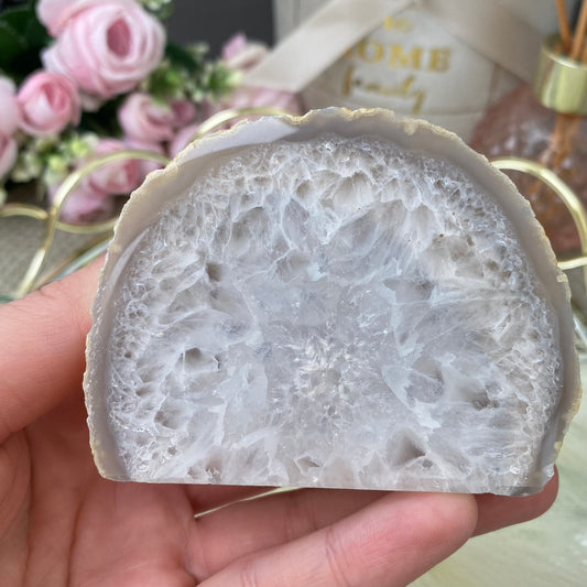 Agate with Clear Quartz