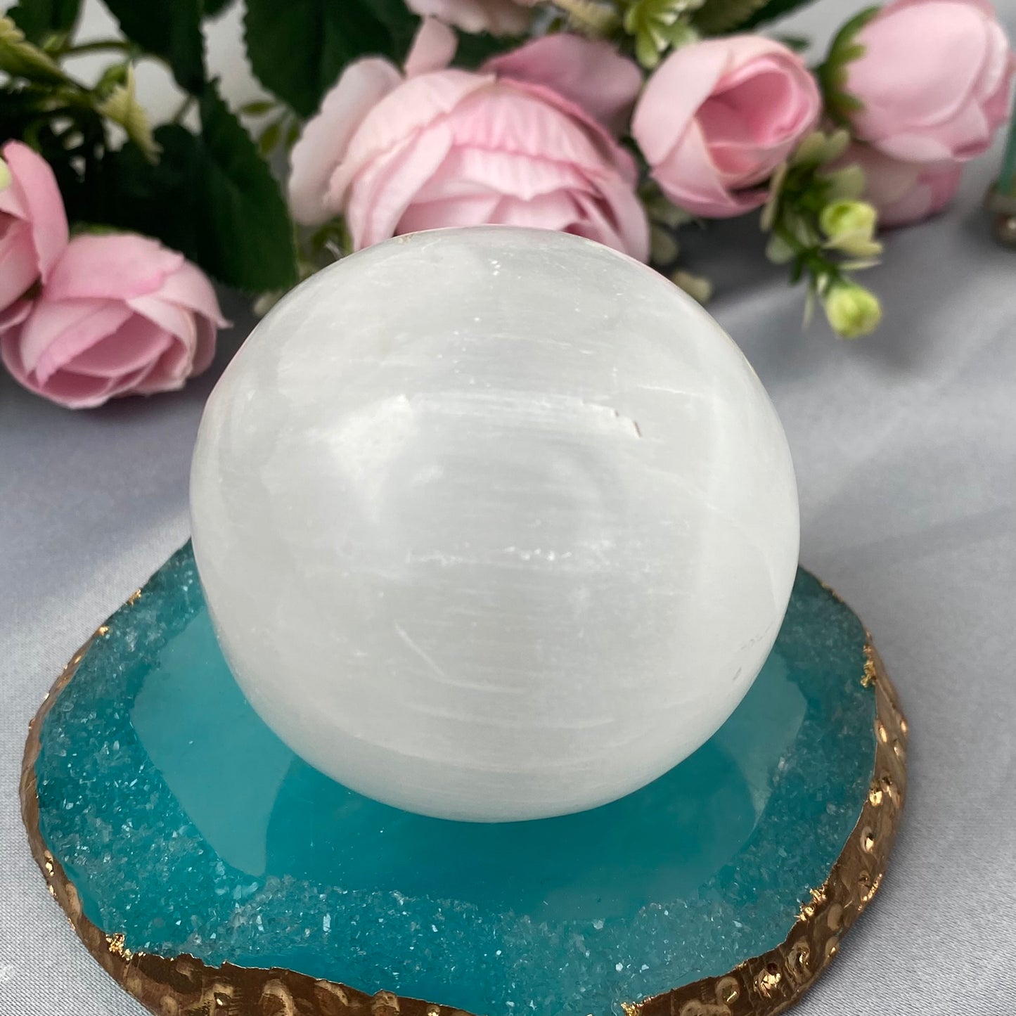 Selenite sphere (Selenite S size, 5.3 cm)