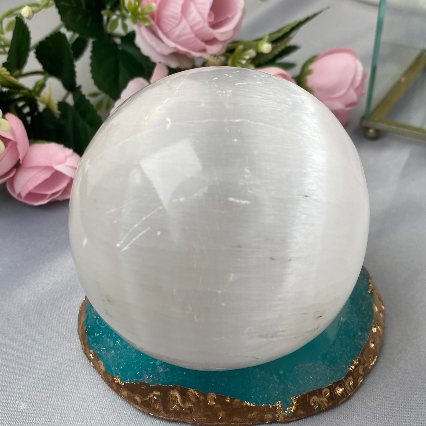 Selenite ball (Selenite L size, 7.2 cm)