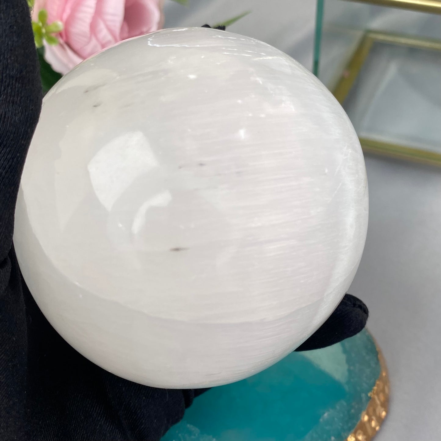 Selenite ball (Selenite L size, 7.2 cm)