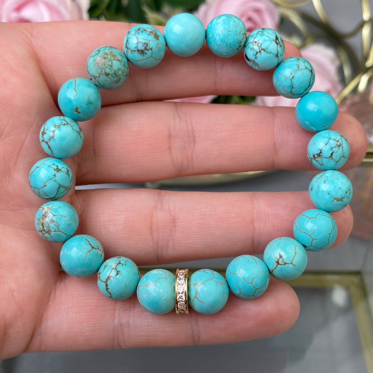 Magnesite bracelet (Magnesite tinted, 10mm)