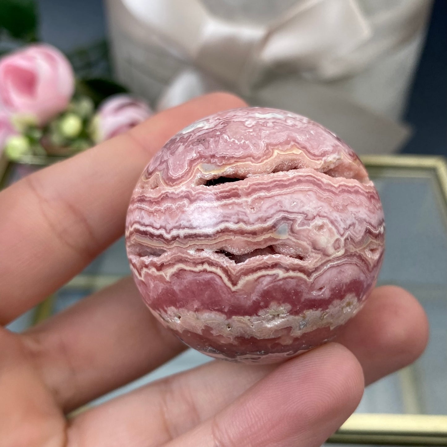 Rhodochrosite sphere (Rhodochrosite 4cm)