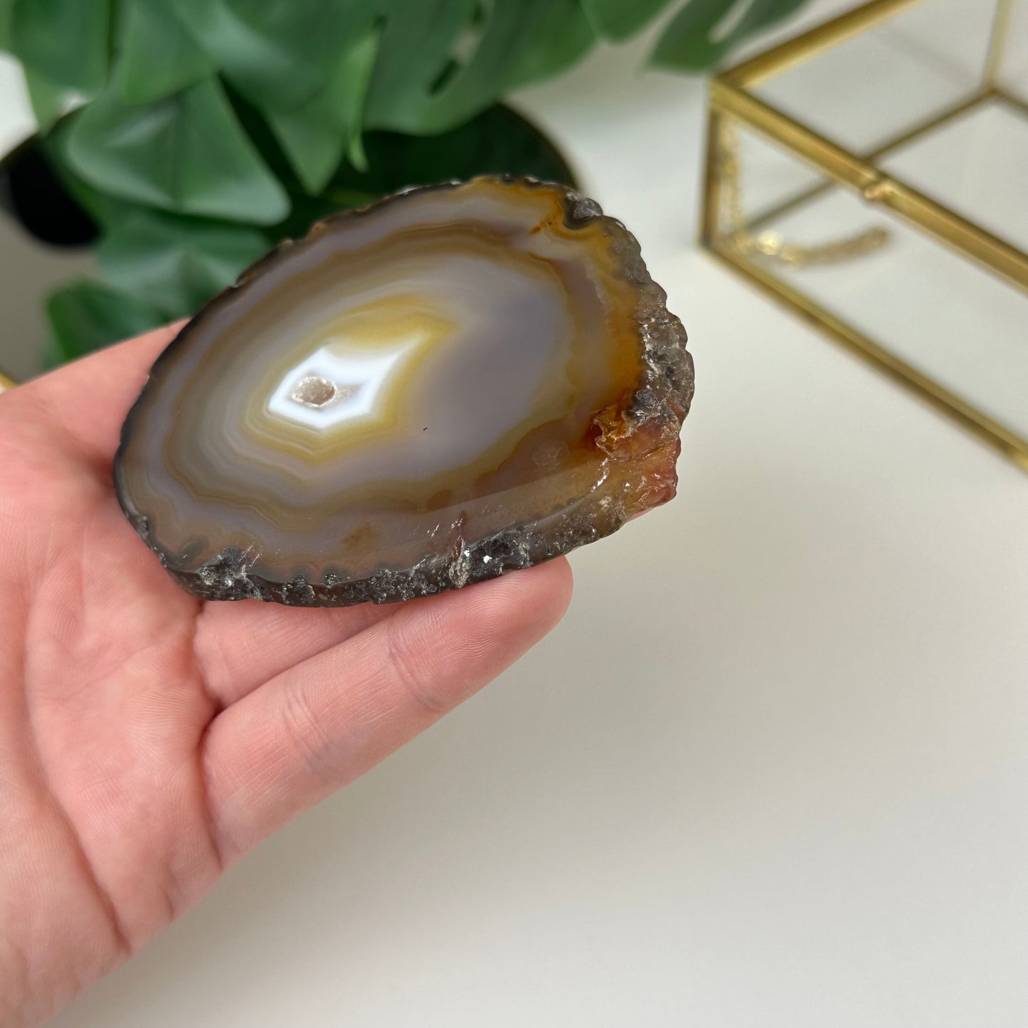 Ahāta plāksne ar Kalnu Kristālu (Ahāts)