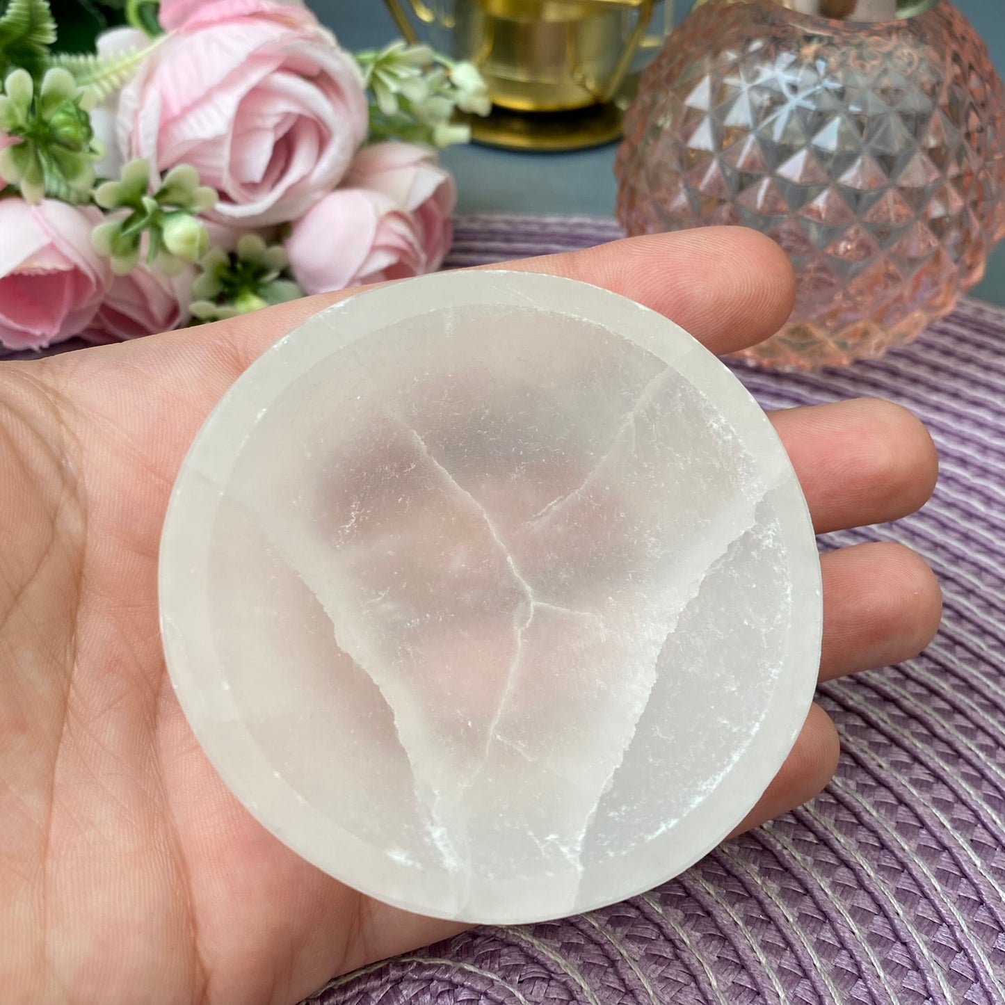 Selenite bowl (size-S)