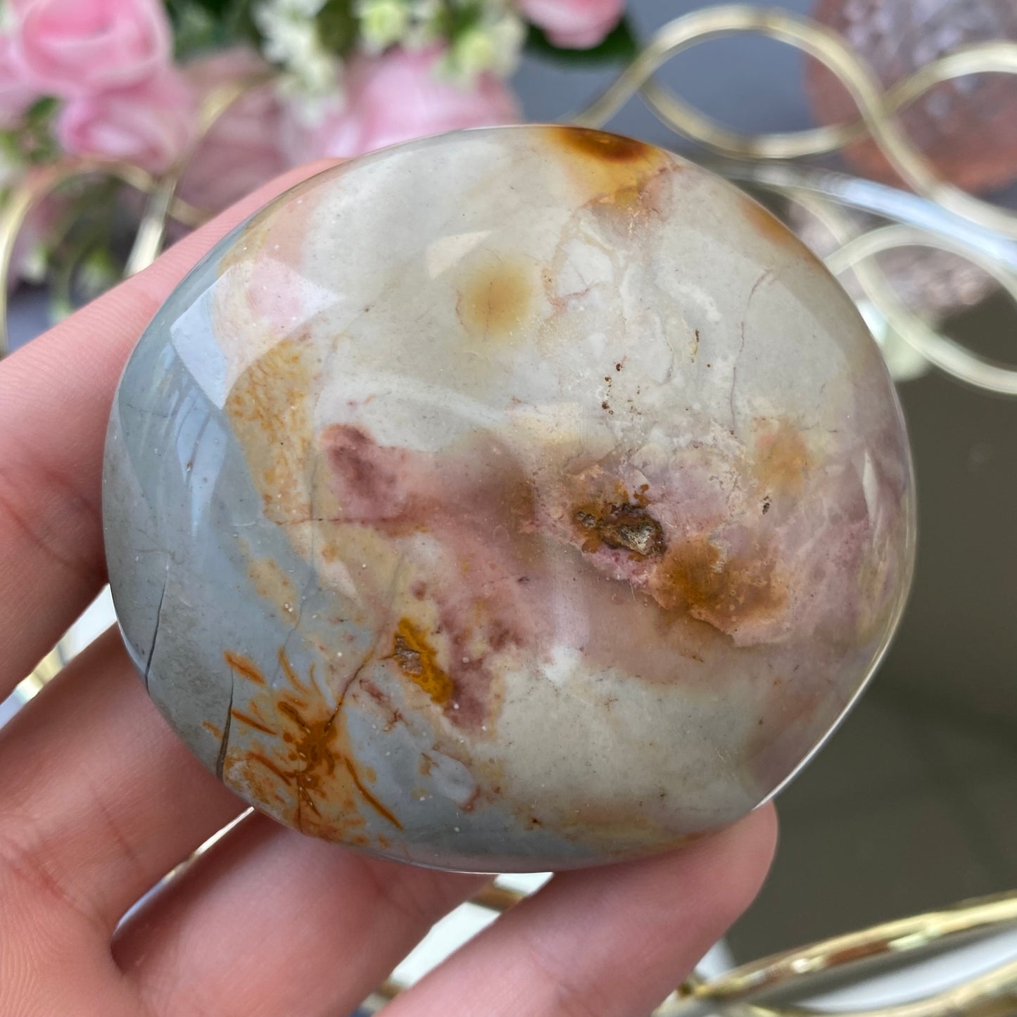 Natural polished Polychrome Jasper 151g. (Desert Jasper)