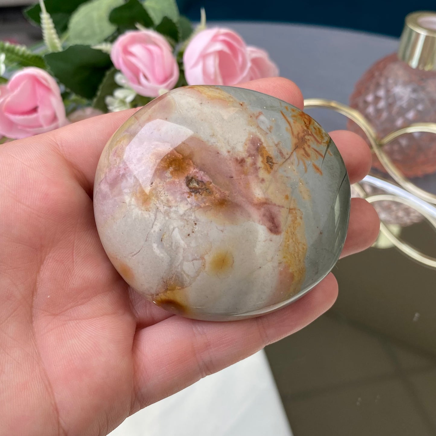 Natural polished Polychrome Jasper 151g. (Desert Jasper)