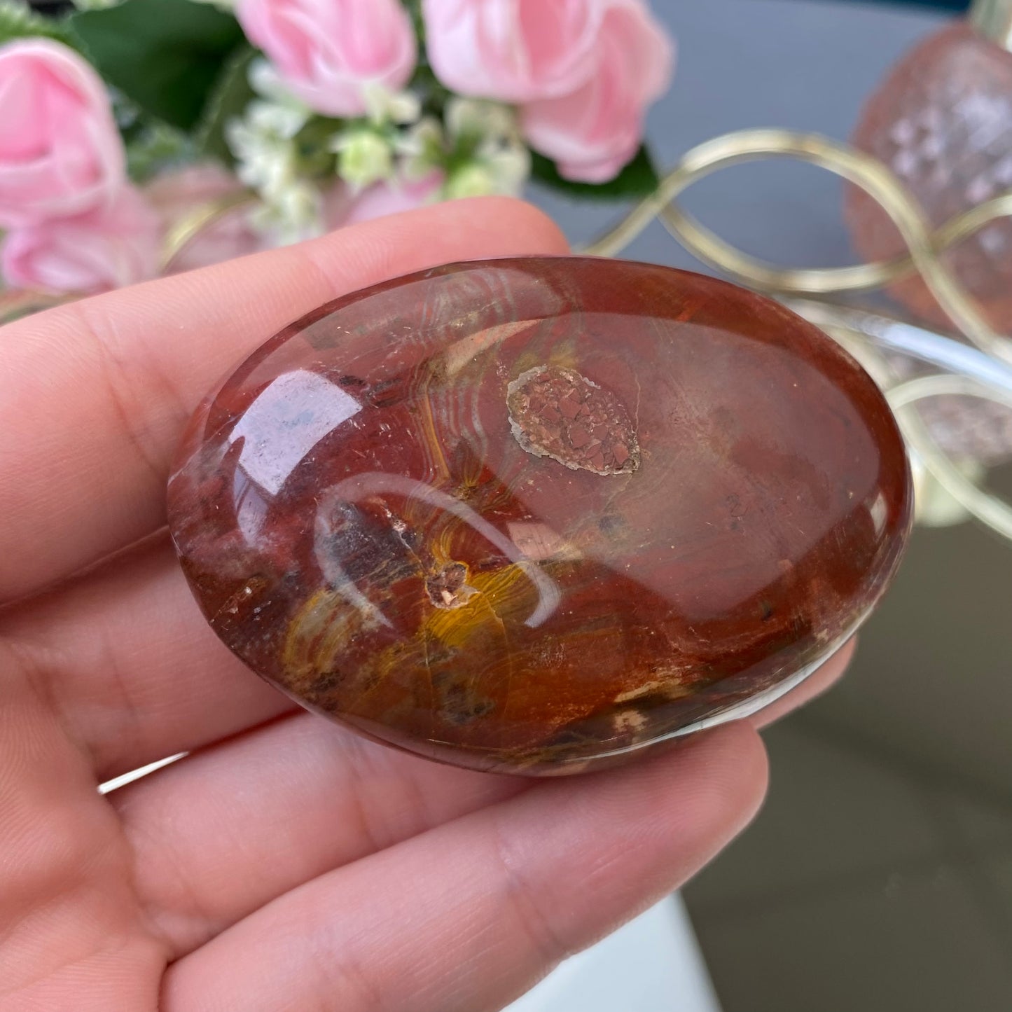 Natural polished Polychrome Jasper 107g. (Desert Jasper)