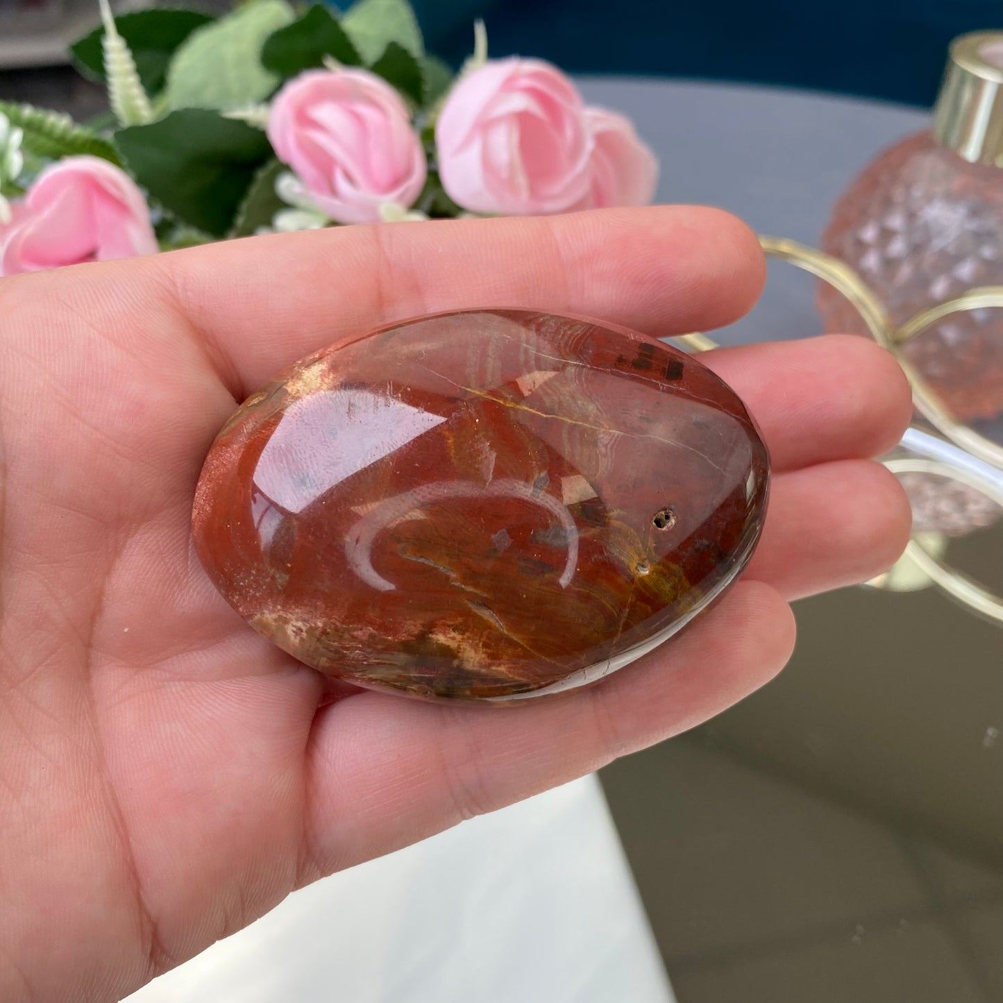 Natural polished Polychrome Jasper 107g. (Desert Jasper)