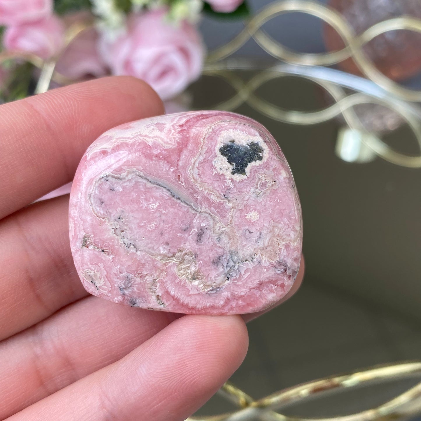 Natural polished Rhodochrosite  46g.