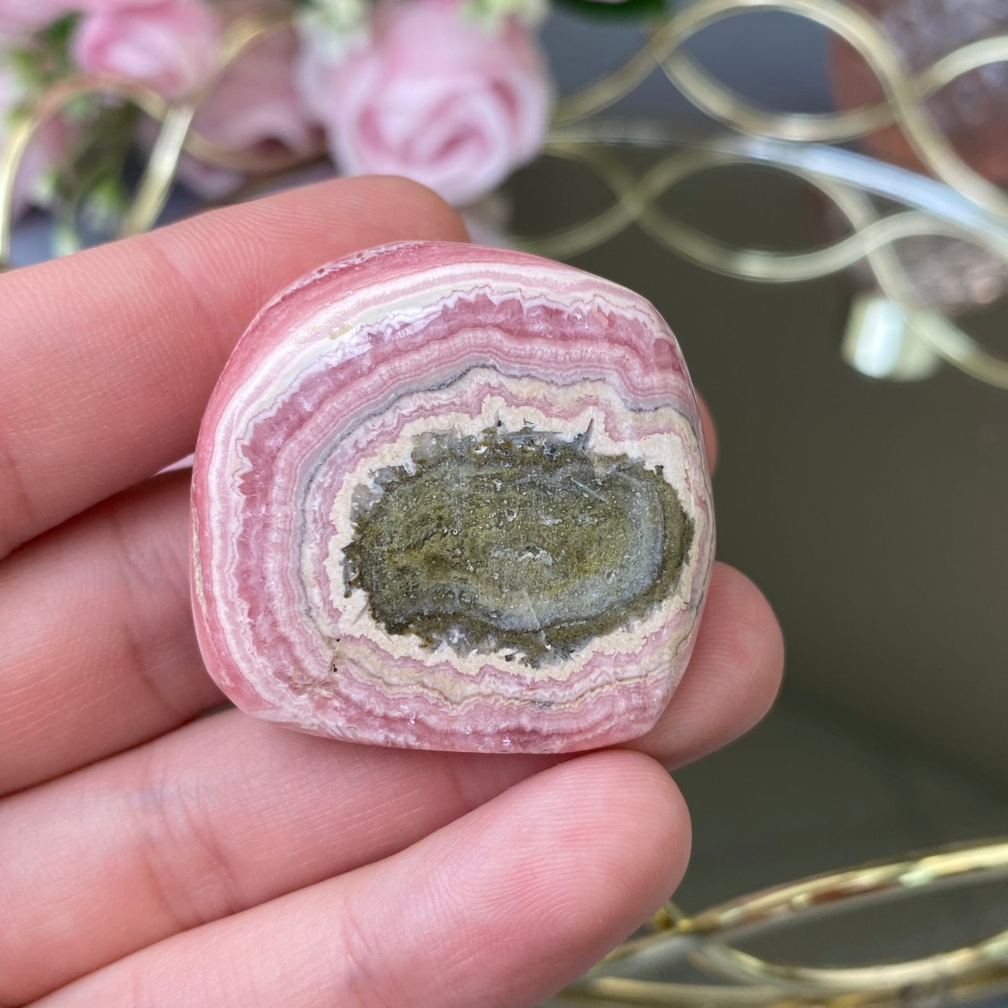 Natural polished Rhodochrosite  46g.