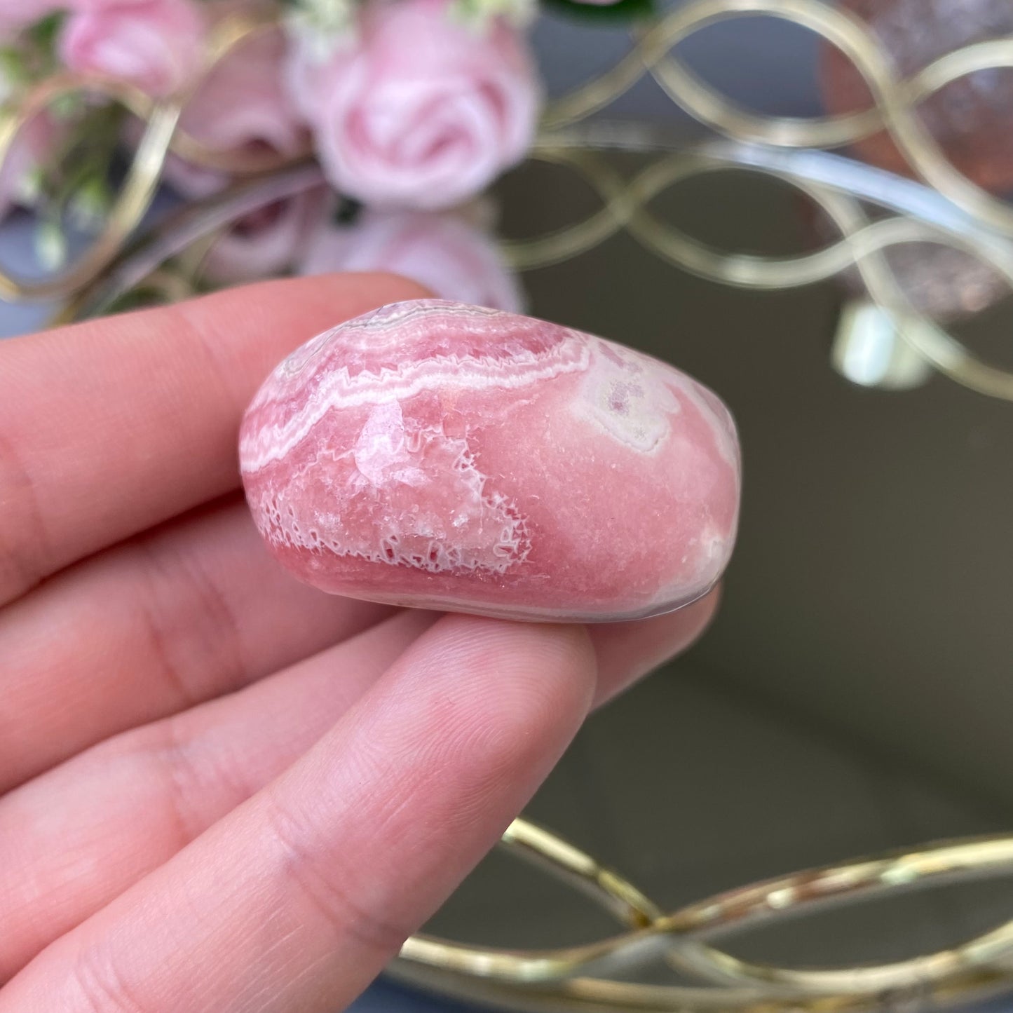 Natural polished Rhodochrosite  46g.