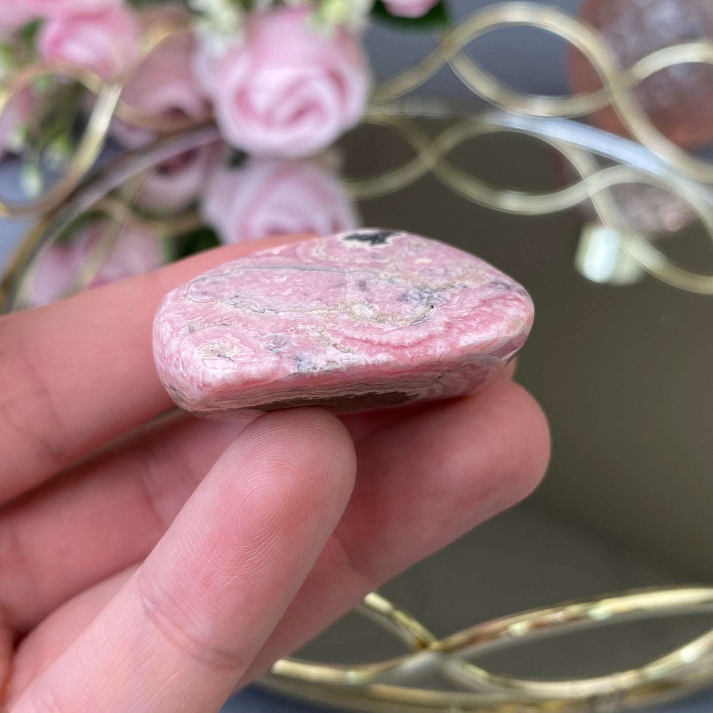 Natural polished Rhodochrosite  46g.