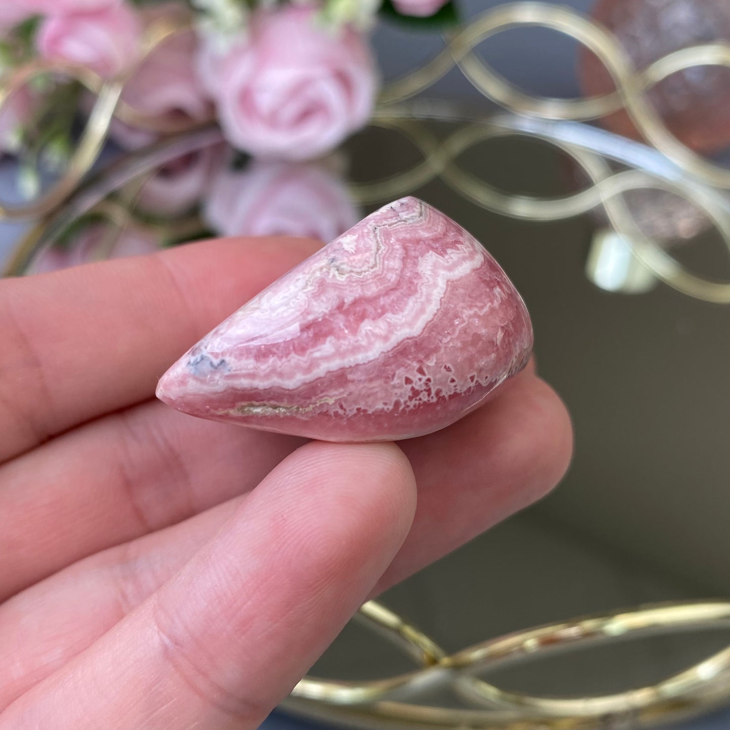 Natural polished Rhodochrosite  46g.