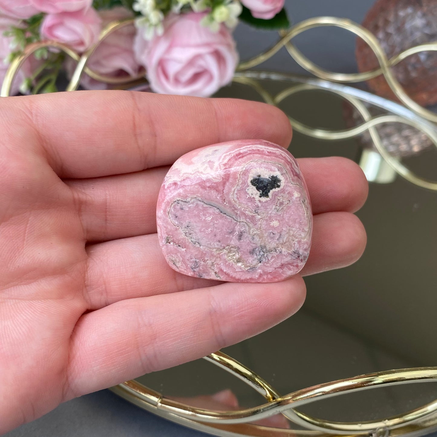 Natural polished Rhodochrosite  46g.