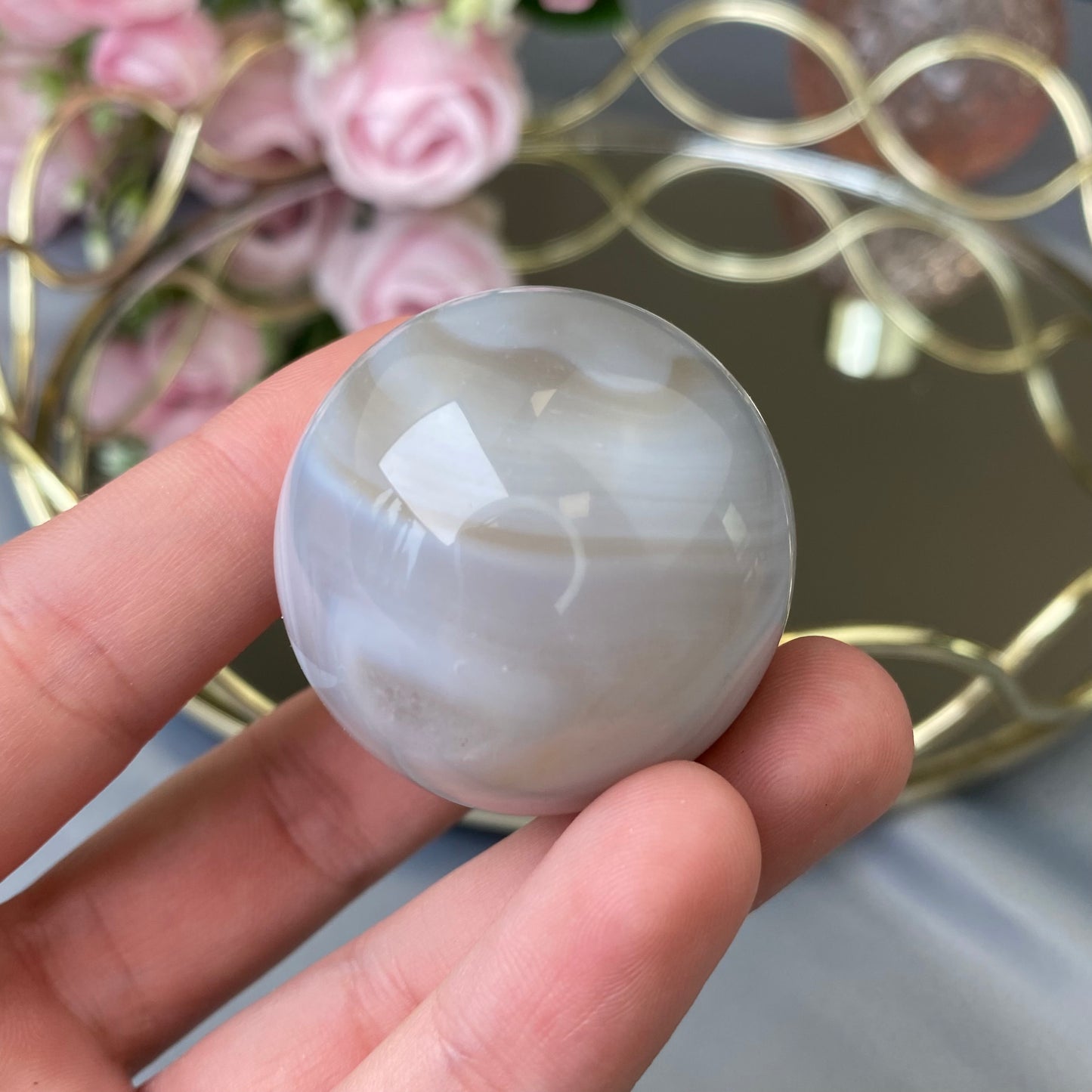 Natural Agate sphere (Agate 3.5cm)